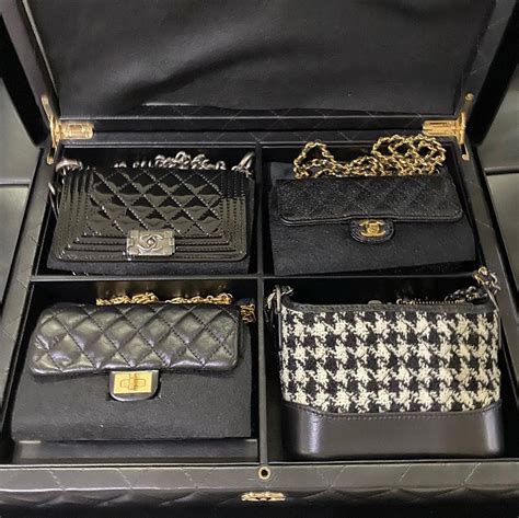 chanel set of four mini bags|Chanel mini bags 2021.